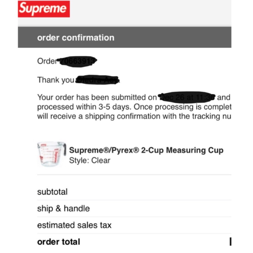 ๐ Supreme/ Pyrex Measuring Cup - Picture 4 of 4